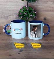 Hekim Kupa Bardak Lacivert Fotoğraflı Tıp Bayramı Hediyesi Doktora Hediye