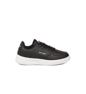 Pierre Cardin Beyaz Bağcıklı Hafif Unisex Spor Ayakkabı PCI-10120 Z (Siyah - Beyaz)