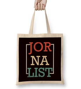 Journalist Reporter Author Writer Journalism Press Free News Bez Çanta Uzun Saplı