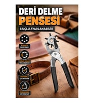 6 Uçlu Ayarlanabilir Deri Delme Pensesi Kemer ve Deri İşleme Aleti