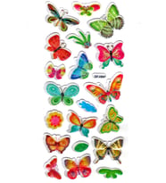 Işıltılı Sticker Kabartmalı Stiker Defter Planlayıcı Etiket (Dfh041)-18x9cm - Kelebek