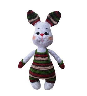 Pofuduk Minnoş Tavşan Amigurumi Organik Oyuncak