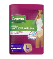 Depend Emici Külot Hasta Bezi Büyük Kadın (9 Adet) Standart Pk