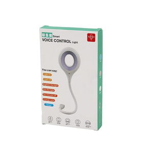 USB SMART VOICE CONTROL LİGHT SESLİ IŞIK AYARLI MİNİ YUVARLAK USB 16 LEDLİ LAMBA AKROBAT KOLLU 2W 5V-0.5A (5343)