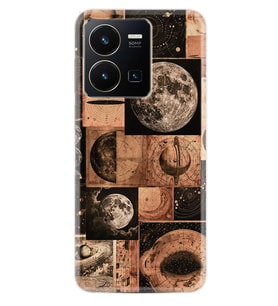 Vivo Y35 Kılıf Hayat Serisi Desenli Retro Moon - Barkod No 2029