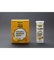 Hippnose Youpass Vitamin C & Çinko ve Propolis İçeren 20 Efervesan Tablet