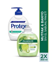 Palmolive - Protex Mutfak & Banyo Sıvı El Sabunu Paketi  300 ml + 300 ml