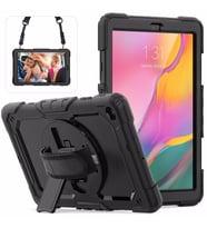 Samsung Galaxy Tab A 10.1 T510 T515 T517 Kılıf Defender Askılı Pars Case (Siyah)