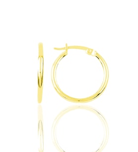 Gümüş Altın Yaldızlı 26 mm Şarnel  Halka Küpe SGTL12289GOLD
