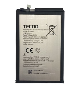 Tecno Pouvoır 4 Pro Pil Batarya Bl-58bt