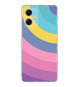 PrintiFy Xiaomi Redmi Note 12 5G Uyumlu Kamera Korumalı Renk Cümbüşü B Tasarımlı Şeffaf Kılıf
