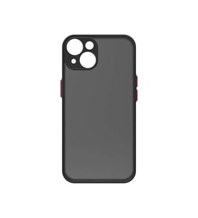 Vendas iPhone 15 Plus Uyumlu Mara Serisi Arkası Mat Renkli Hux Silikon Kılıf (Siyah)
