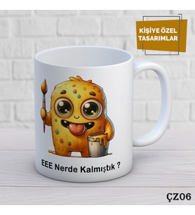 Çizgi Film Karakterli Kişiye Özel Kupa  Bardak