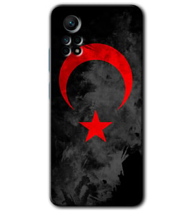 Redmi Note 12 Pro 4G Kılıf HD Desen Baskılı Kılıf - Black Ayyıldız