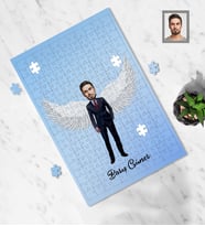 Kişiye Özel Babalar Günü Baba Karikatürlü A3 240 Parça Puzzle Model-1