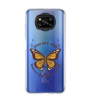 Poco X3 Pro Uyumlu Kelebek Desenli Şeffaf Telefon Kılıfı