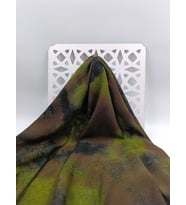 BATİK DESENLİ KAŞMİR VİSKON KUMAŞ (Haki)