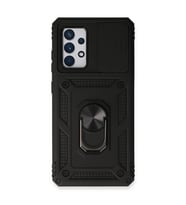Samsung Galaxy A53 5g Kılıf Pars Lens Yüzüklü Silikon - Siyah