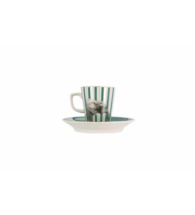 Porland Wild Life Elephant Tabaklı Kahve Fincanı 75cc 04ALM005282