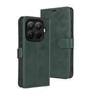 Xiaomi Mi 15t Pro Trend S Plus Kapaklı Kılıf - Yeşil