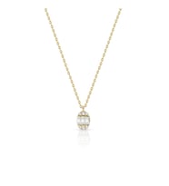 Mini Oval Baget Kolye (Gold)