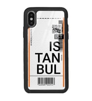 iPhone X - Xs Uyumlu Bilet Tasarımlı Glossy Telefon Kılıfı