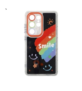 Samsung S24 Ultra 3d Digital Baskılı Aynalı Darbe Emici Tam Koruma Şeffaf Mika Telefon Kılıfı
