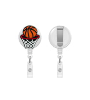 Basketbol Topu-Pota Figürlü Yoyo Yaka Kartlık Tutucu