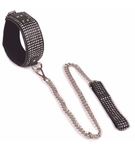 Agorshop Fetish Fantasy Series Diamond Neck Collar Lüks Deri Tasma