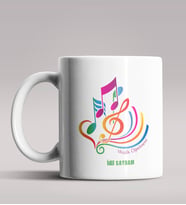 Kişiye Özel Müzik Öğretmeni Tasarımlı Beyaz Renk Kupa Bardak 4