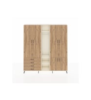 Arges Gardrop 14 Raflı 4 Çekmeceli Tek Askılı 220x30x243 Aytaşı-Çam