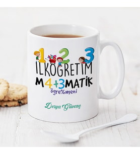 İlk Öğretim Matematik Öğretmenine Hediye Kupa