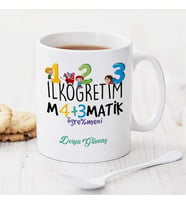 İlk Öğretim Matematik Öğretmenine Hediye Kupa
