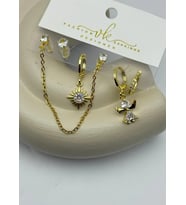 Vip 6'lı Gold Küpe - 25-vip156