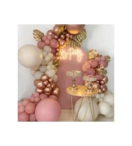 Rose Gold Krom Deniz Kumu Rosewood Balon Seti