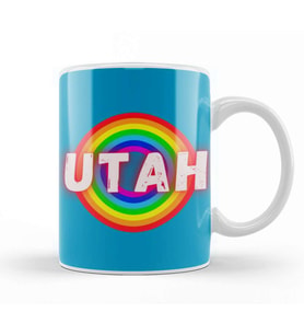 Utah vintage Rainbow Style Kupa Bardak Porselen