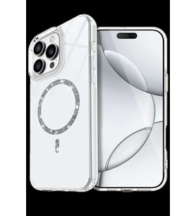 iPhone 16 Pro Max Live Diamond Magsafe Kapak - Şeffaf