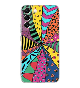 PrintiFy Samsung Galaxy S22 Plus ile Uyumlu Retro Color 4  Kamera Korumalı Şeffaf  Kılıf