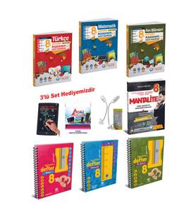 Çanta Yayınları 8 Sınıf 2024-2025 Müfredat Türkçe-Mat-Fen Konu Anlatımı Defter Seri +Etkinlikli Soru FULL Set (Çok Renkli)