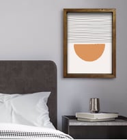 BK Gift Yatak Odası Konseptli Doğal Masif Ahşap Çerçeveli Tablo 45x65cm-54
