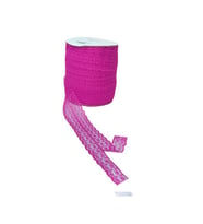Kurdela Dantelli Çift 2 Katlı 5 Cm (10 Metre)  Fuşya