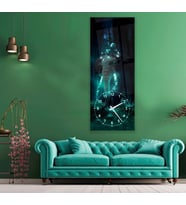 Saatli Neon Fil Cam Tablo