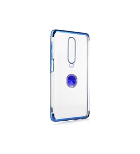 Xiaomi Redmi K30 / Xiaomi Poco X2 Kılıf Kenarları Renkli Yüzüklü Manyetik Silikon (Mavi)