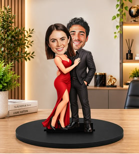Kişiye Özel Fotoğraflı Çift Biblosu Karikatür Tasarımlı Romantik Sevgiliye ve Eşe Hediye Yıldönümü Hediyesi