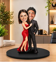 Kişiye Özel Fotoğraflı Çift Biblosu Karikatür Tasarımlı Romantik Sevgiliye ve Eşe Hediye Yıldönümü Hediyesi