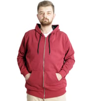 Mode XL Erkek Hırka Kapson Fermuarlı Steel Interlock 21600 Bordo