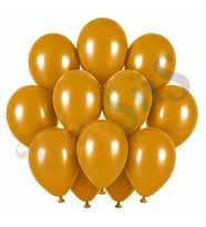 Zerdeçal Renk Lateks Retro Balon (30 cm) - 12 Adet