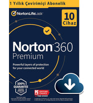 Norton 360 Premium 10 Cihaz / 1 Yıl Dijital Lisans + 75 GB Bulut Yedek