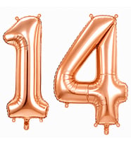 14 Rakam Folyo Balon Rose Gold Rengi (76 cm)