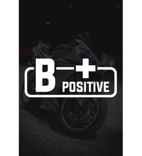 B+ Pozitif Kan Grubu Sticker BEyaz Renk 14CM